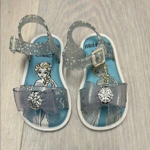 Mini Melissa Kids' x Disney frozen Glitter Sandals - Silver *Never worn-*